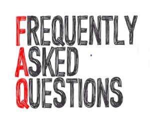 "Frerquently asked questions" written as if using dry marker pen on a white board.